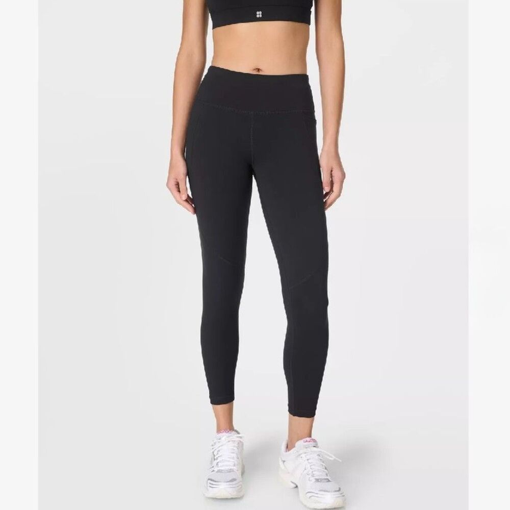 SWEATY BETTY Women's Size XS The Power 7/8 Length Workout Leggings Black